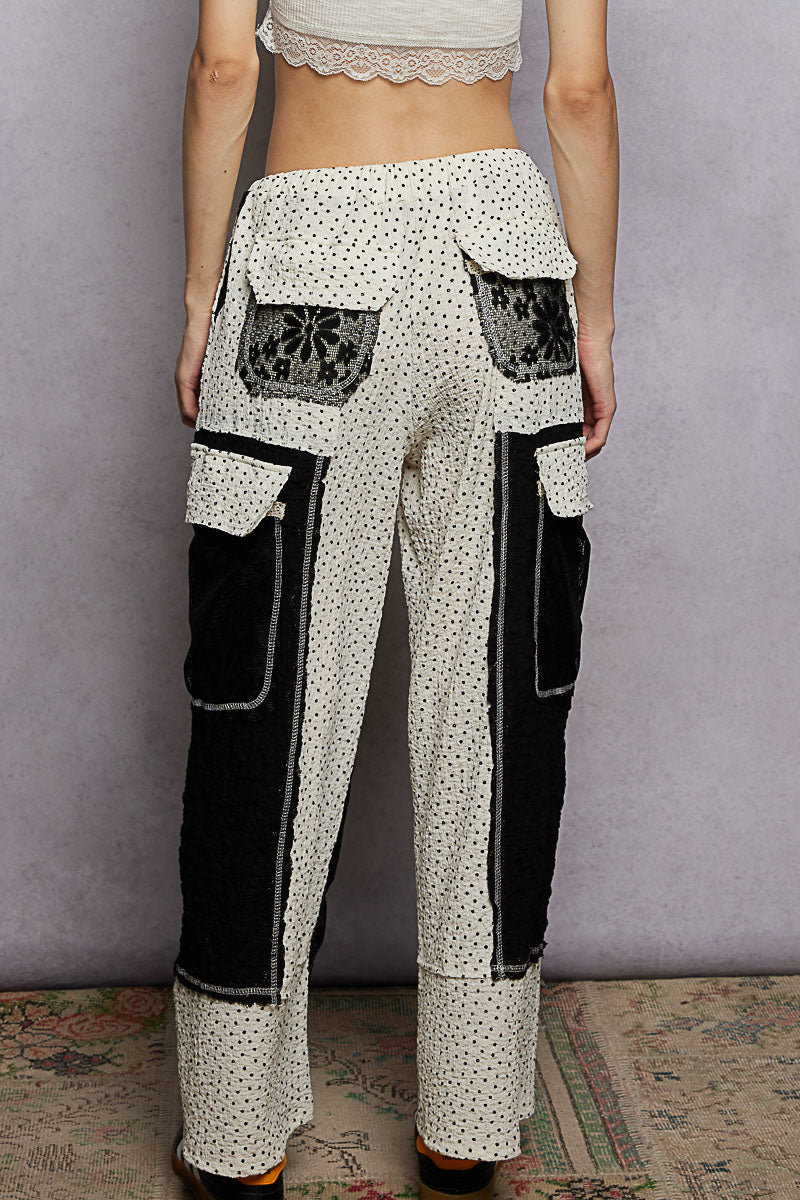 Black & White Polka Dot Lace Pants