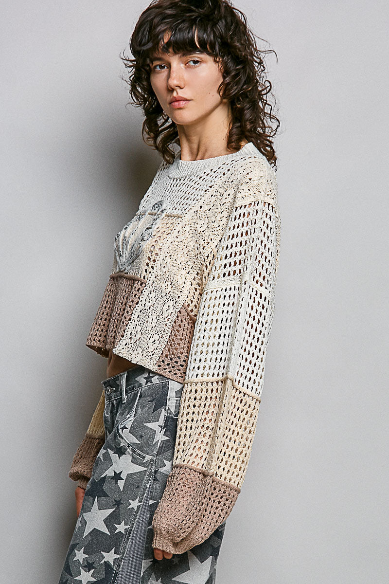 Shell Open Knit Sweater
