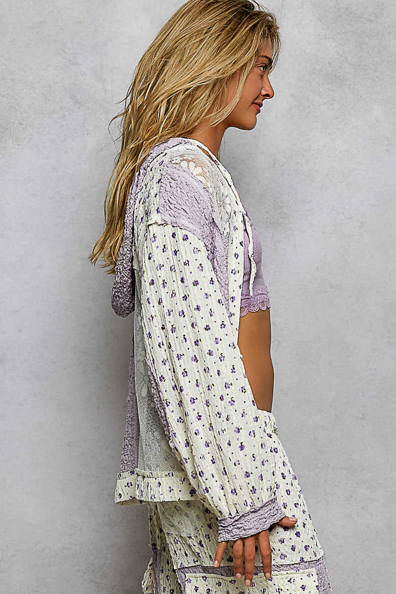 Lavender Floral Lace Jacket
