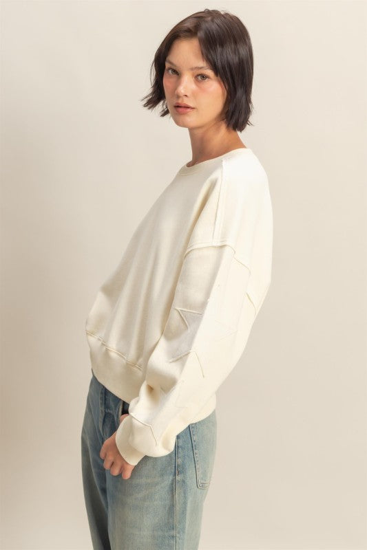 Cream Star Sweatshirt