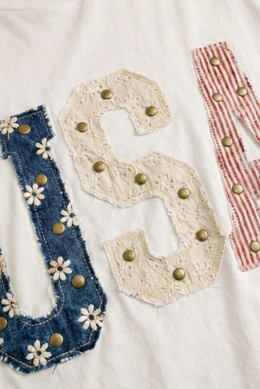USA Patchwork Tee