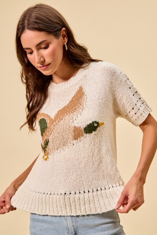 Flying Knit Short Sleeve Top