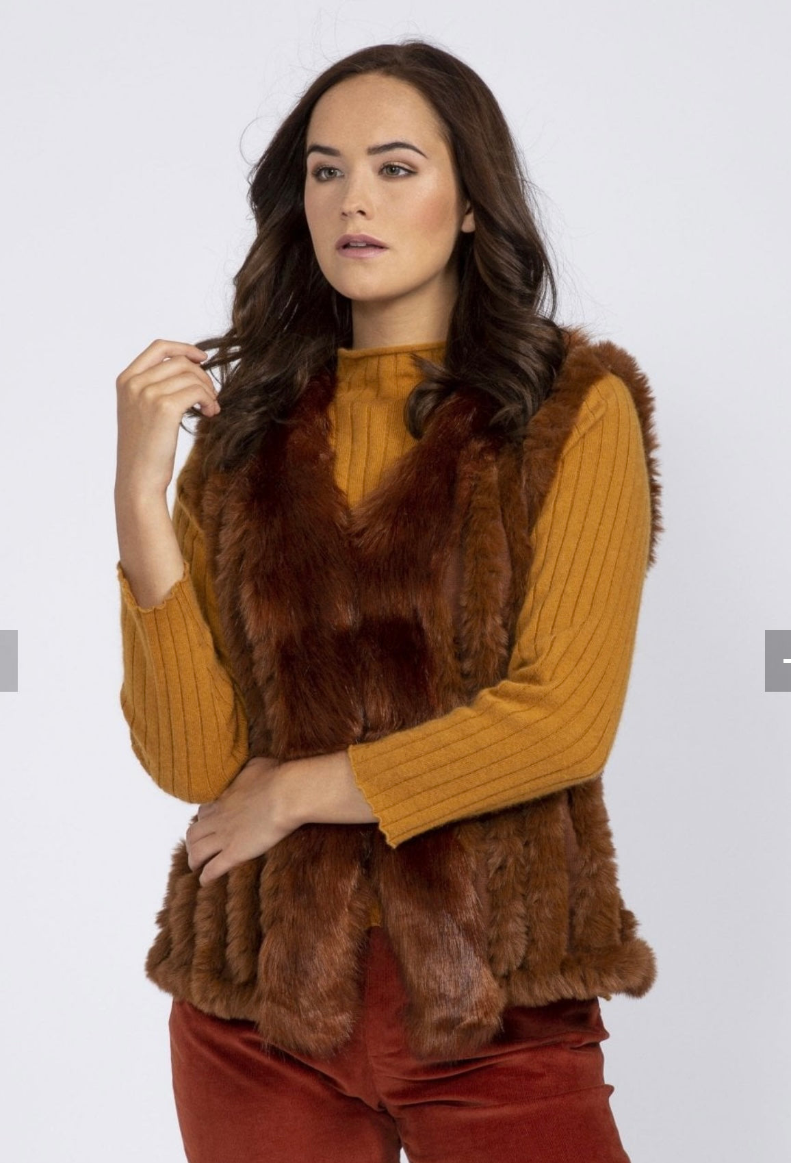 Chocolate Fur & Cashmere Vest