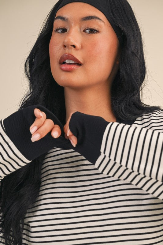 Stripe Open Back Top