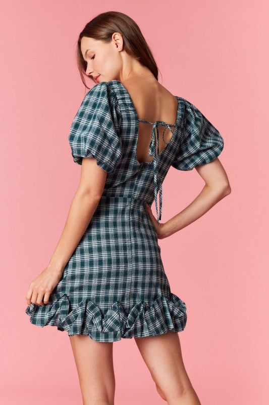 Hunter Green Plaid Dress