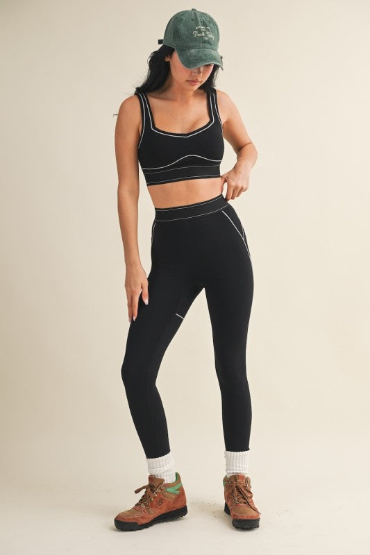 Black High Rise Contour Leggings PREORDER
