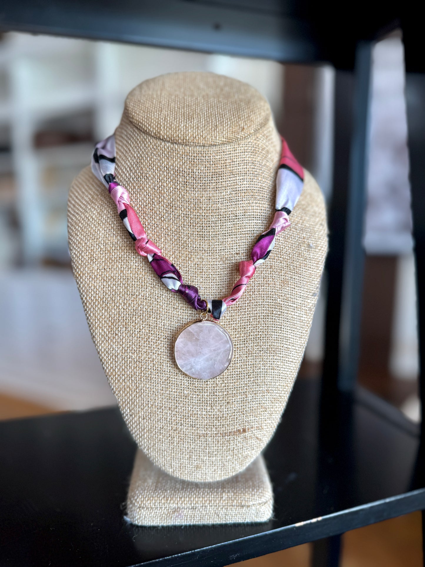 Purple Circle Charm Twilly