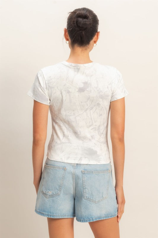 White Camo Fitted Tee