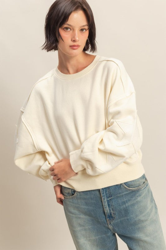 Cream Star Sweatshirt