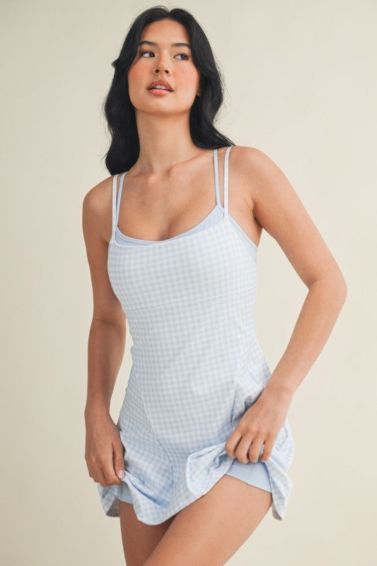 Blue Gingham Athletic Dress