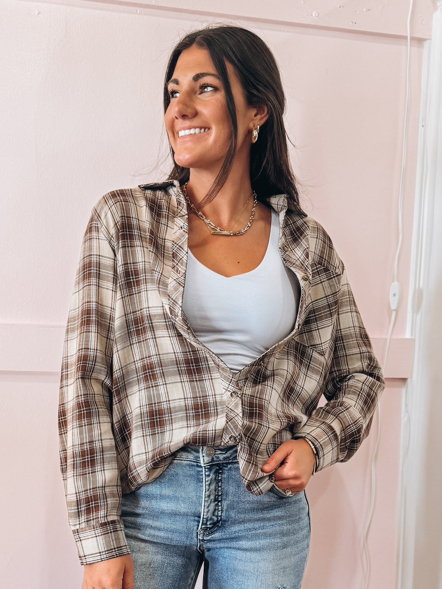 Powder Blue V-Neck Tank