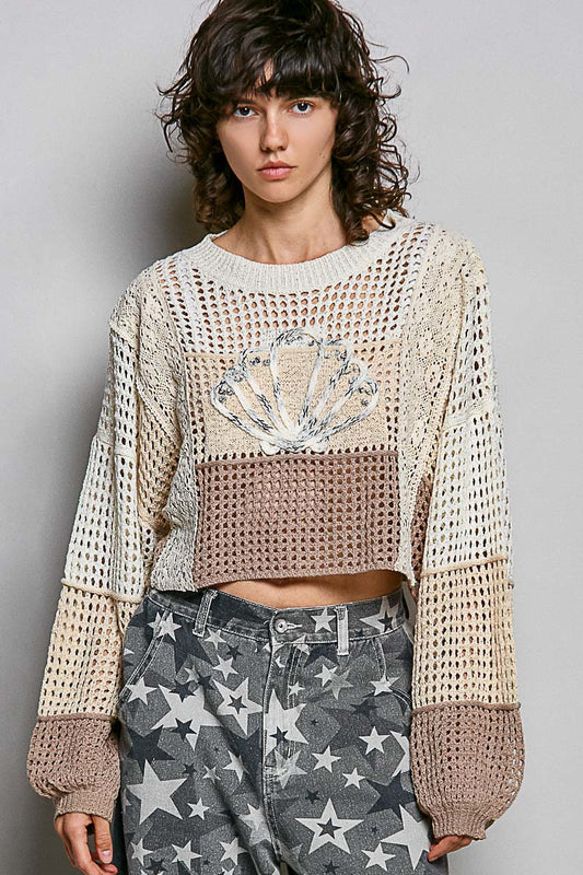 Shell Open Knit Sweater