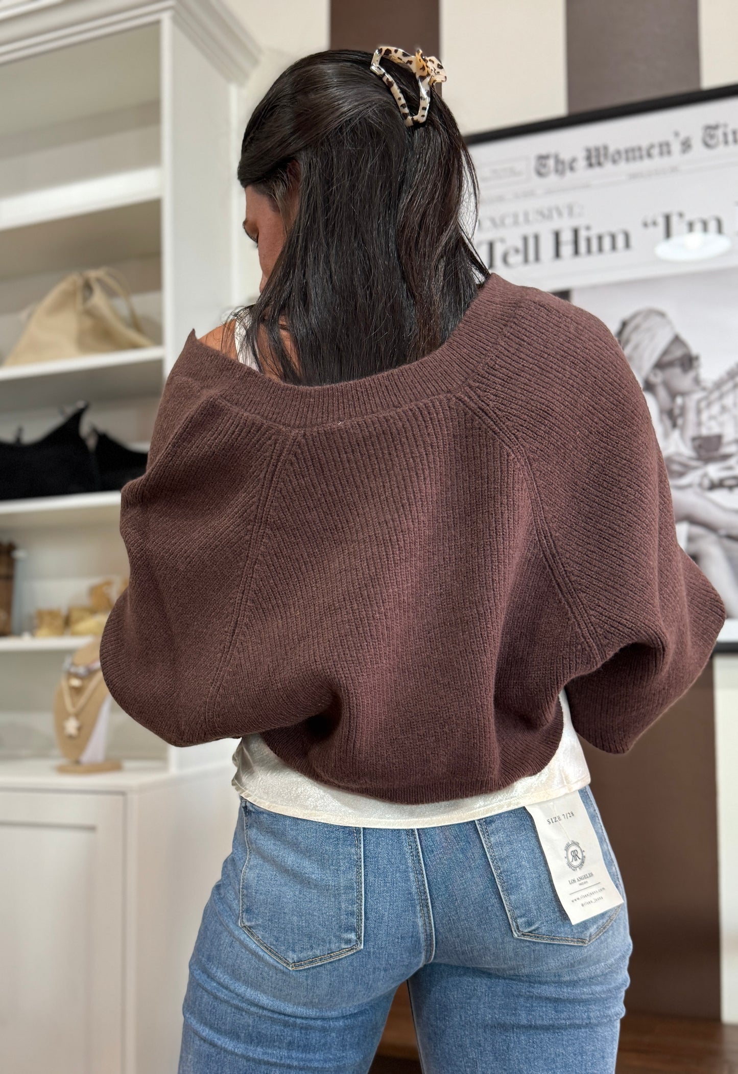Espresso Cropped Cardigan