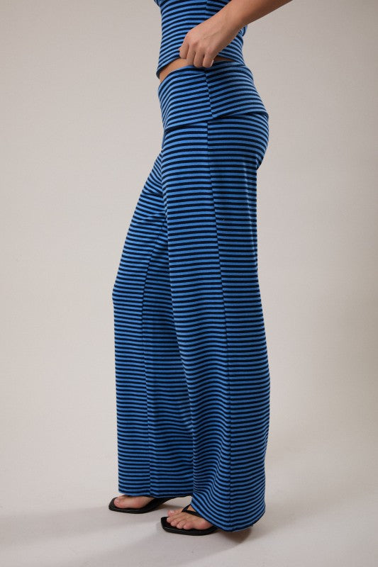 Navy & Blue Stripe Tube Top