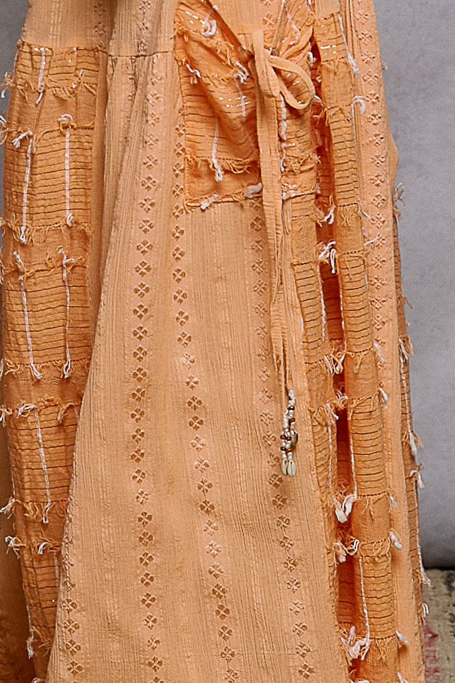 Peach Wide Leg Pants