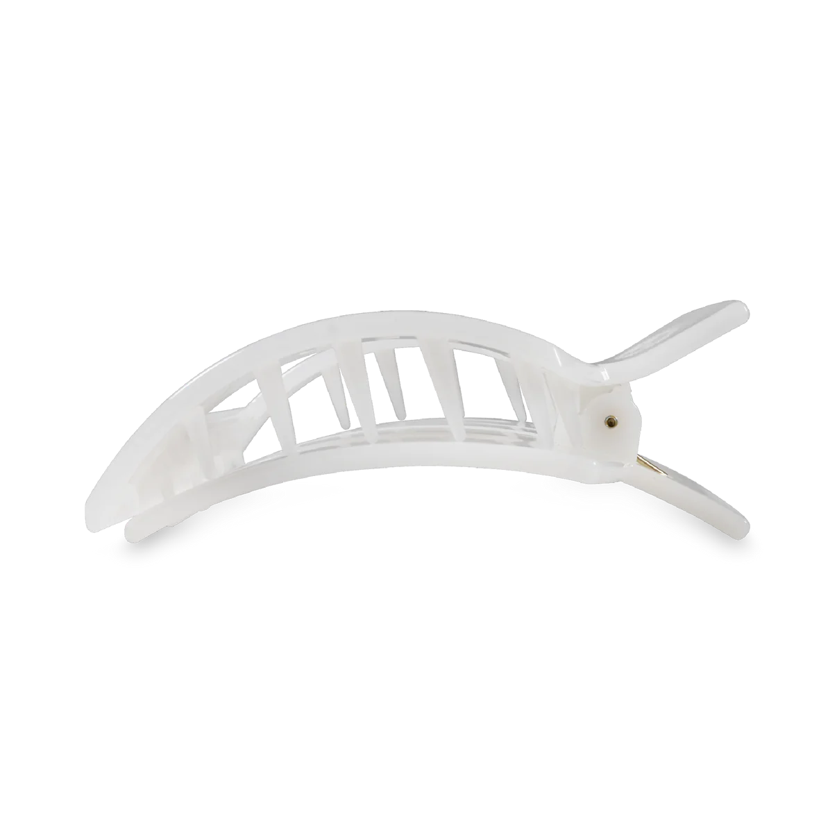 Teleties White Small Flat Square Claw Clip