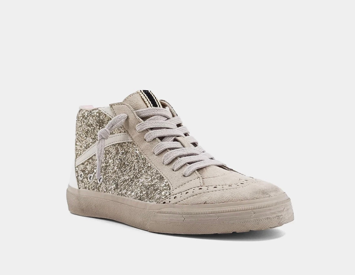Riley Pearl Glitter Midtop Sneaker