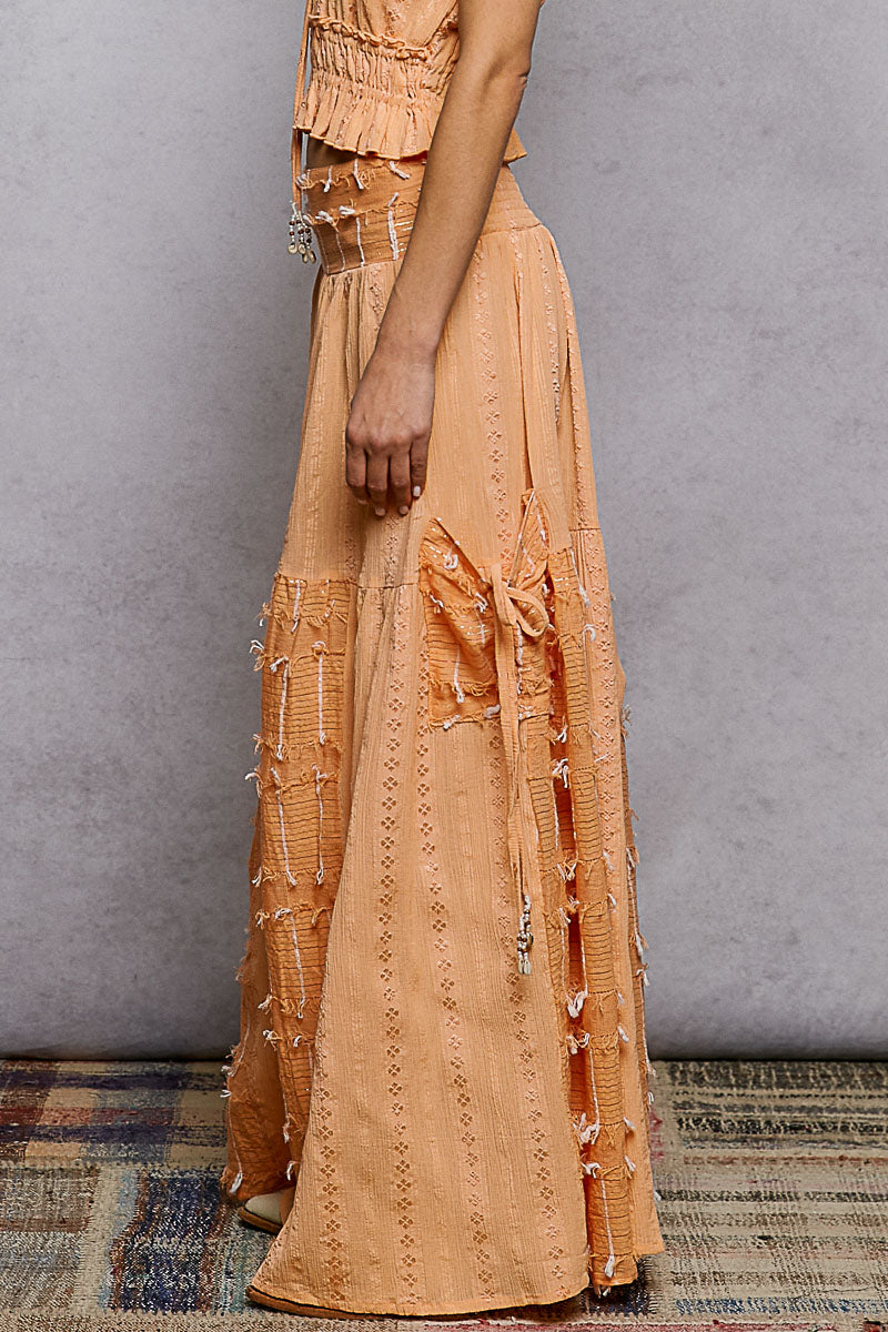 Peach Wide Leg Pants