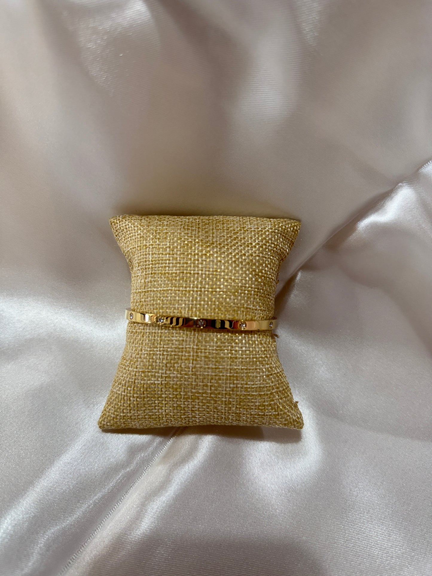 Gold and Diamond Embezzled Bangle