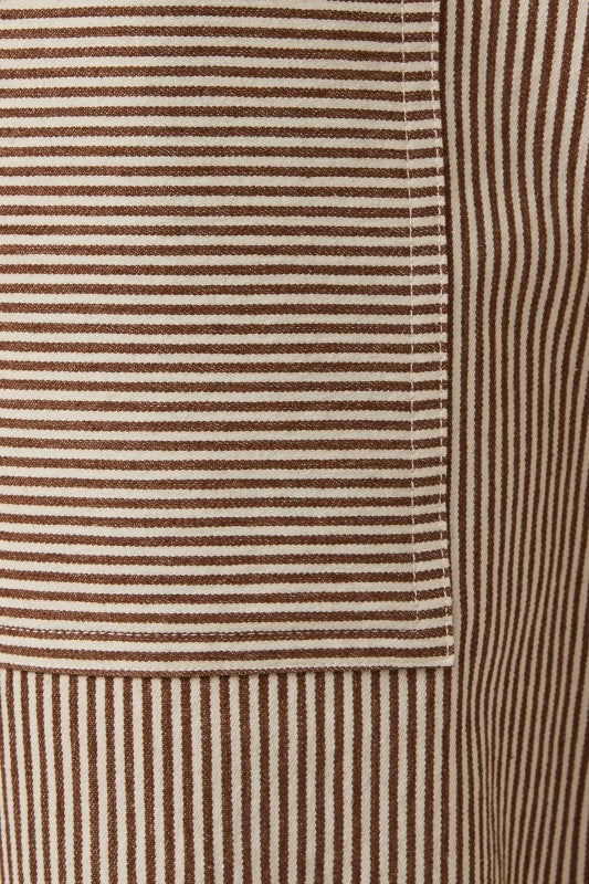 Chocolate Stripe Wide Leg Pant