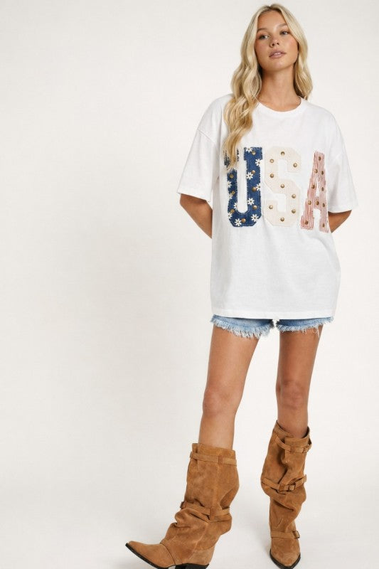 USA Patchwork Tee