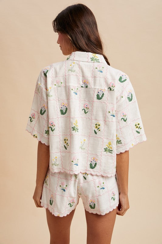 Annie Floral Embroidered Top