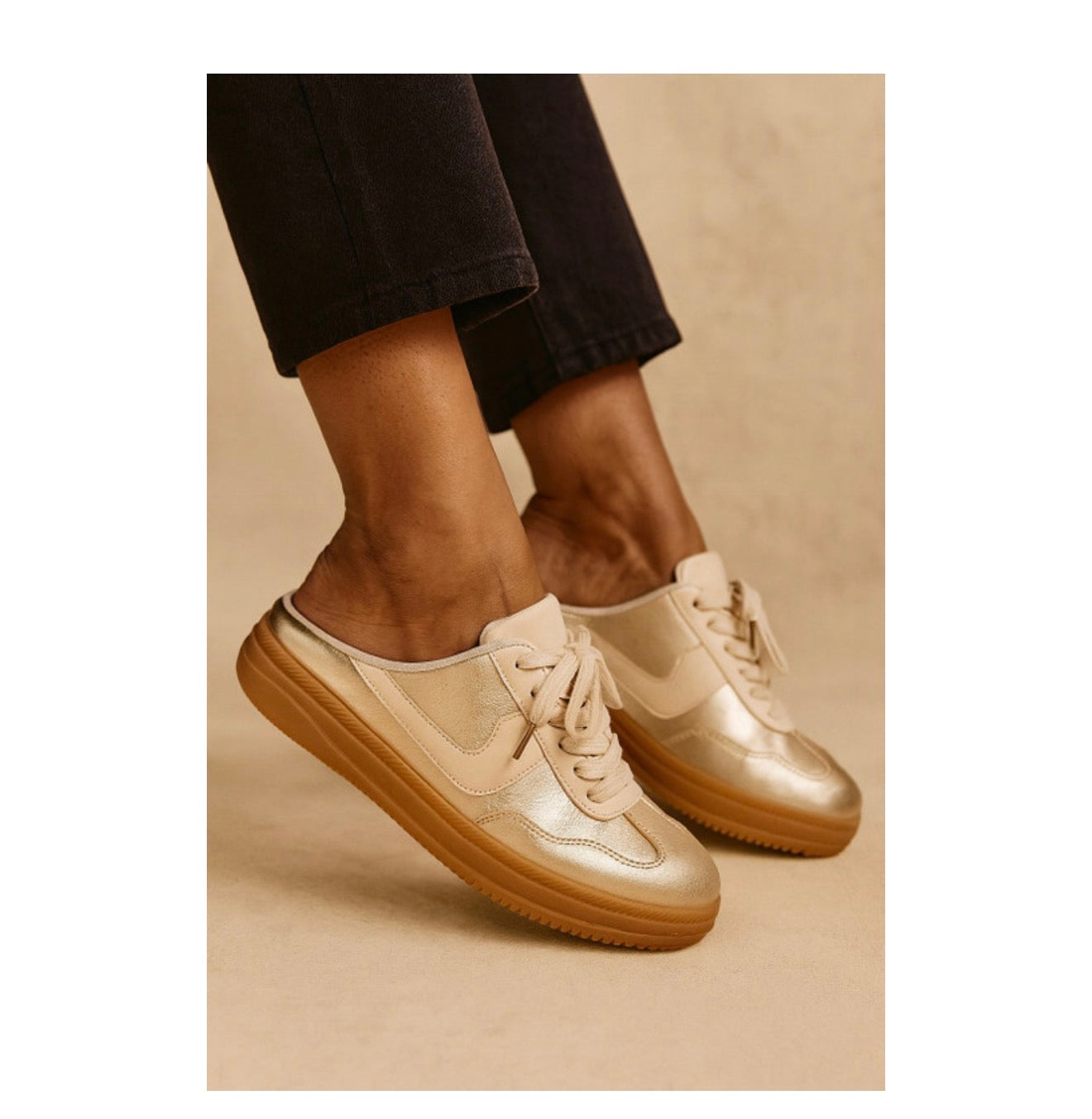 Gold Slip On Sneaker