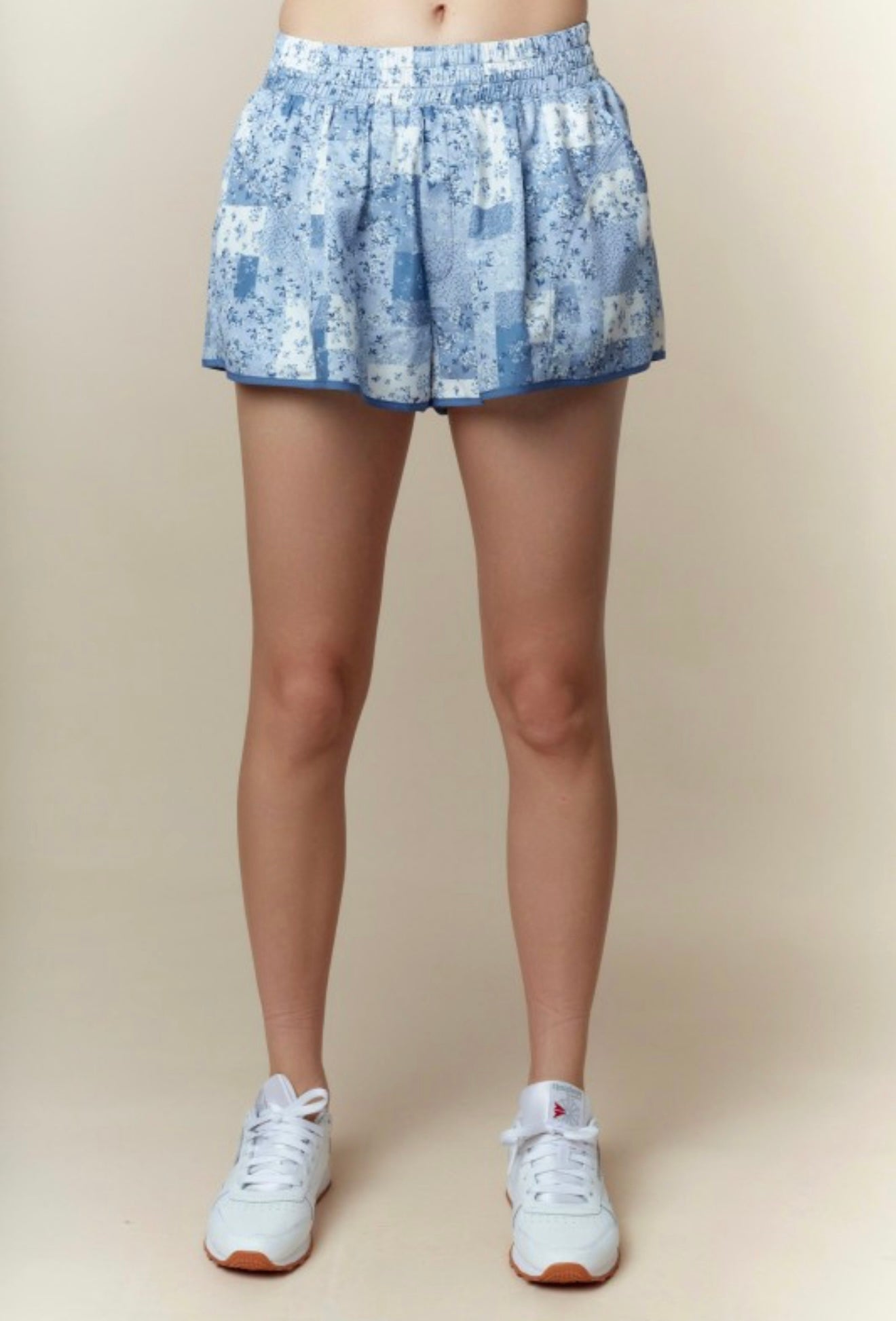 Blue Floral Sporty Short