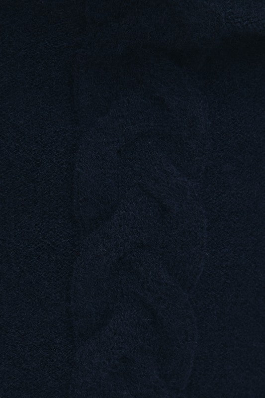 Navy Cable Knit Skirt