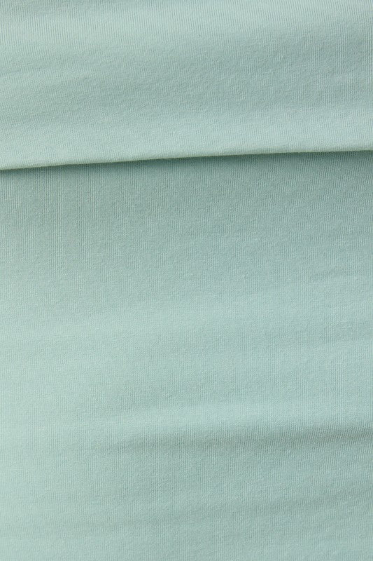 Mint Strapless Fold Over Tube Top