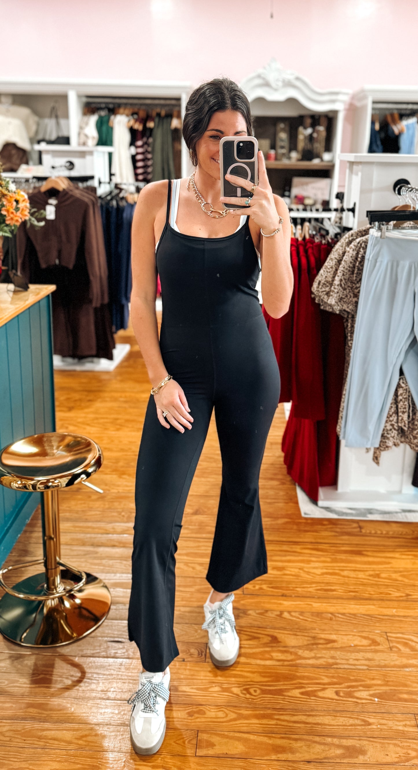 Black Flare Leg Jumpsuit