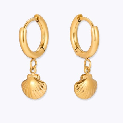 Shell Hoop Earrings