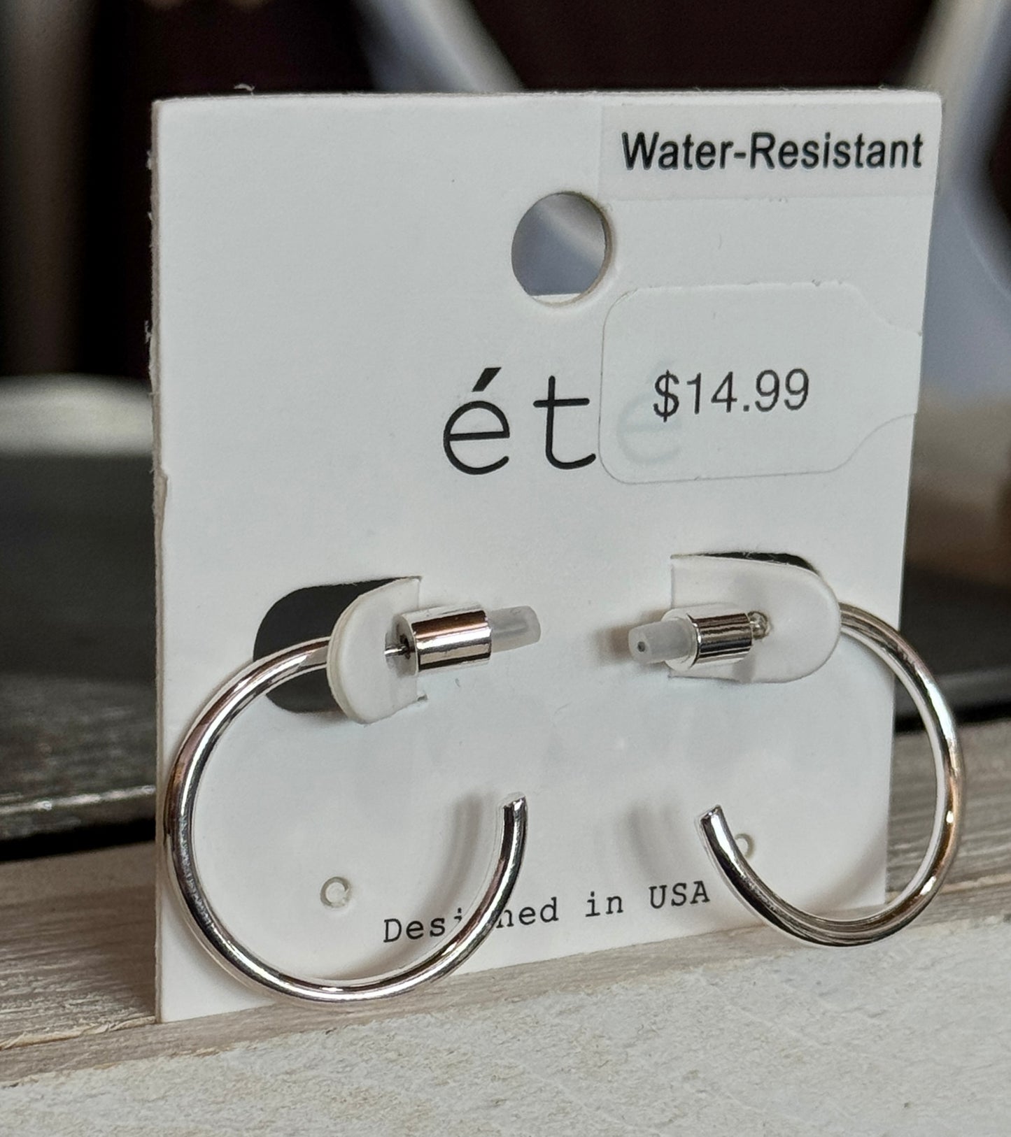 Thin Silver Hoop Earring