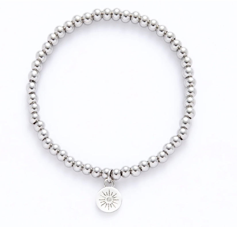 Silver Beaded Bracelet