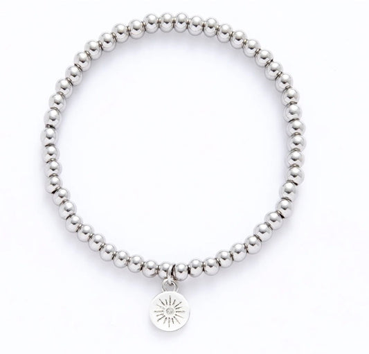 Silver Beaded Bracelet