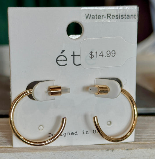 Thin Gold Hoop Earring
