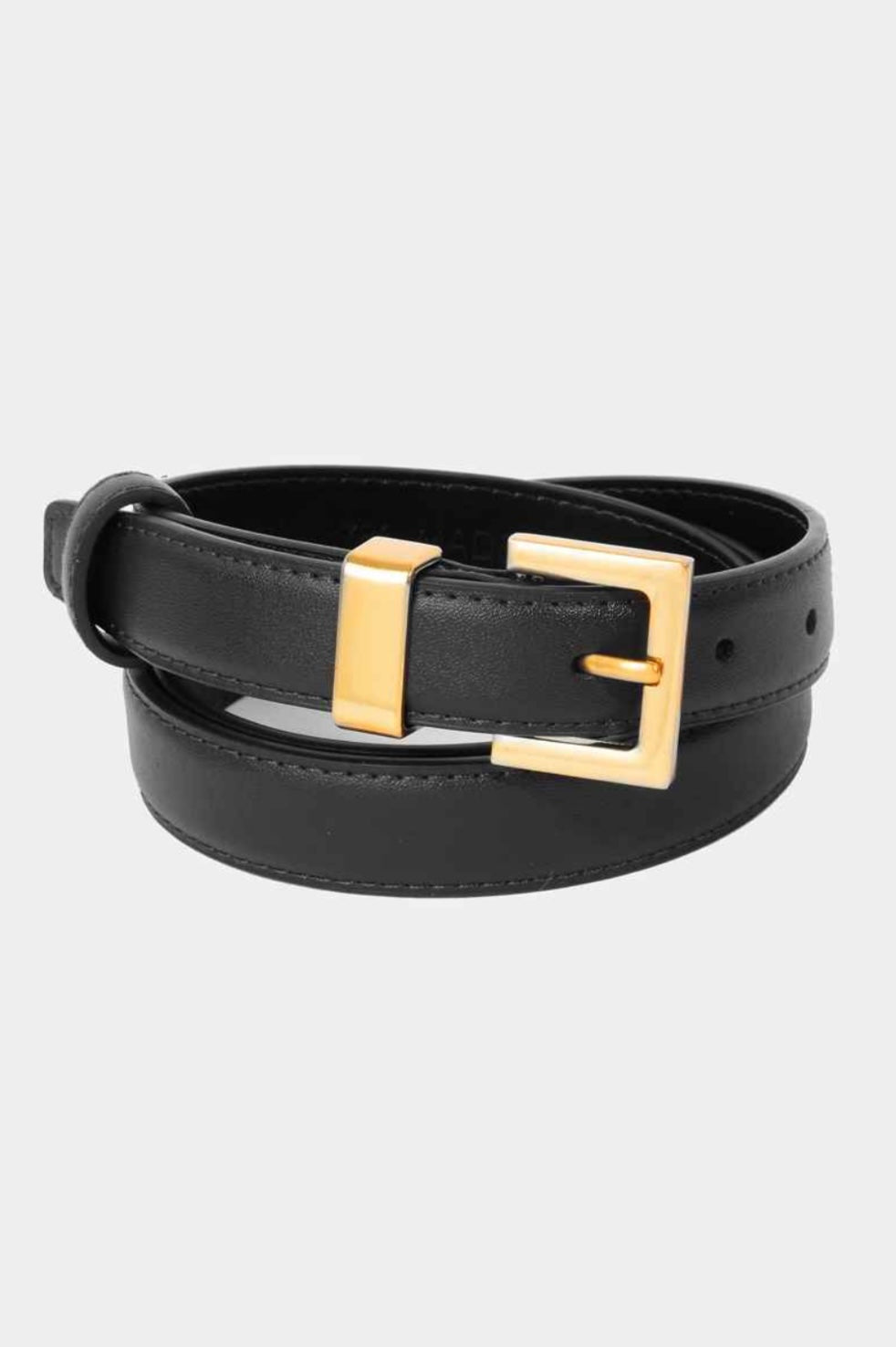 Gold Buckle Black Belt