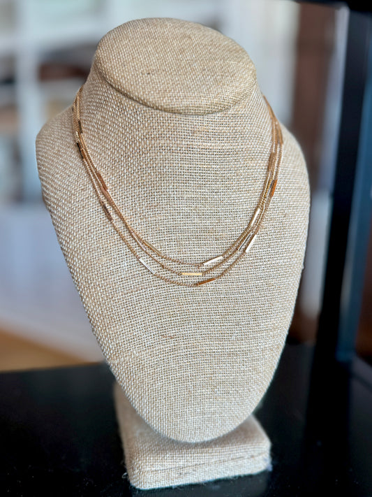 Gold Triple Necklace