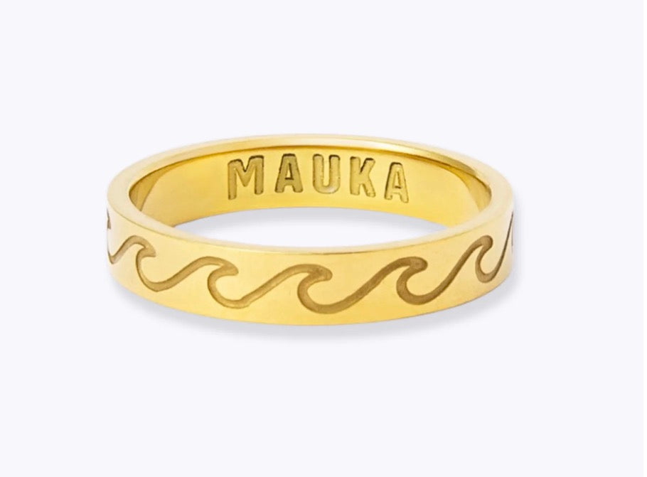 18K Gold Plated Wave Ring