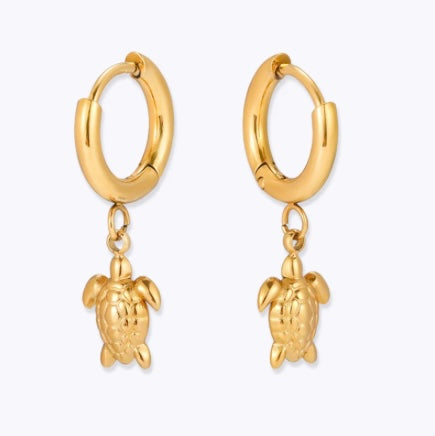 Turtle Hoop Earrings