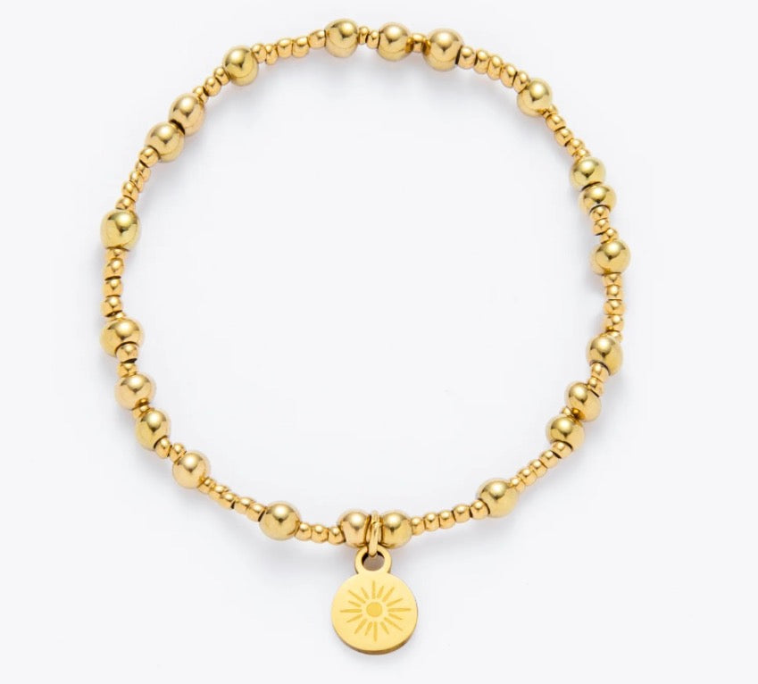 Mixed Gold Beaded Bracelet