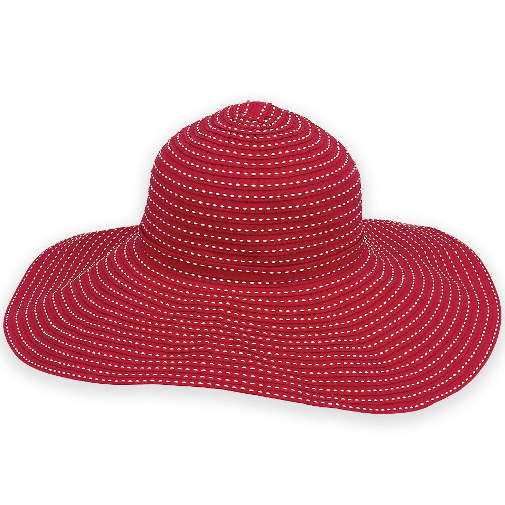Red Stitched Floppy Hat