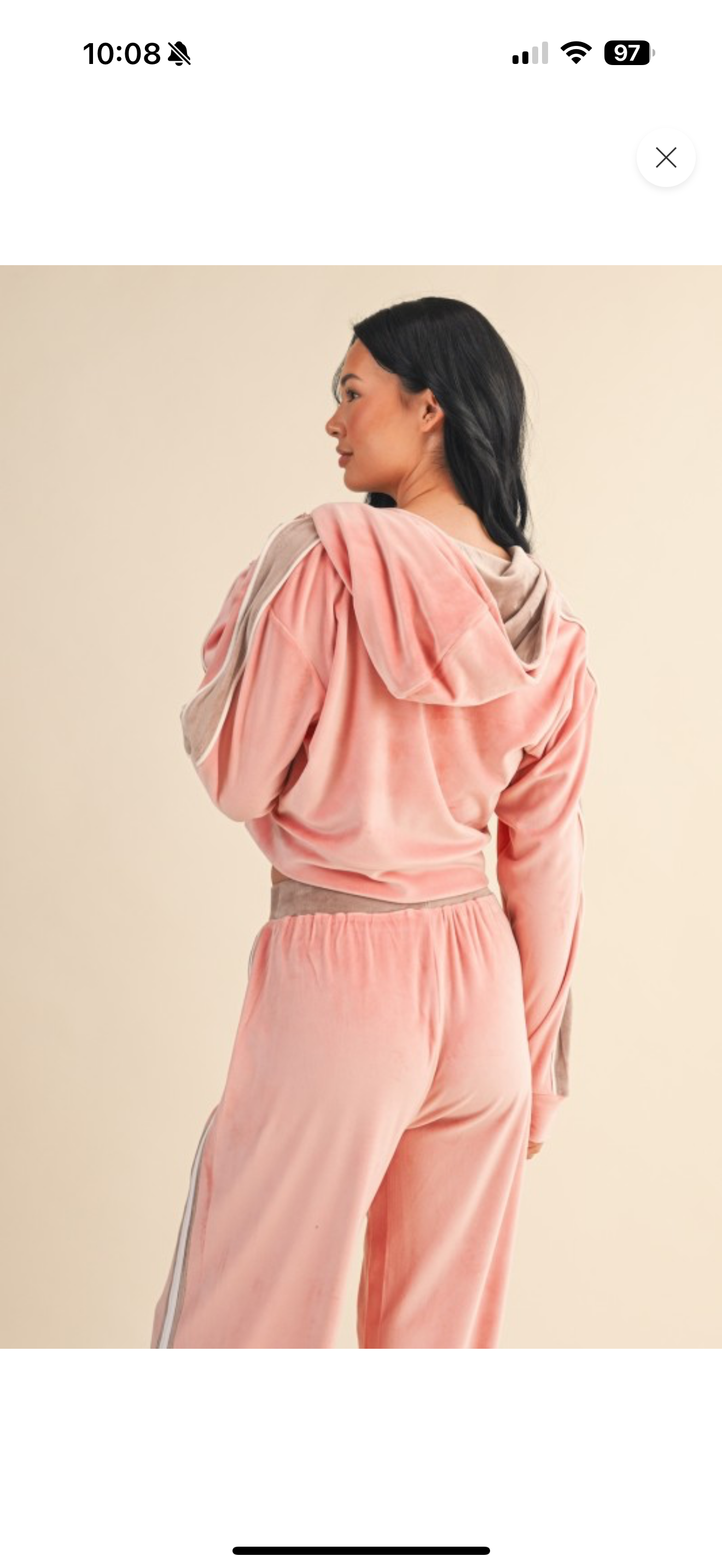 Pink & Taupe Velour Track Suit PREORDER