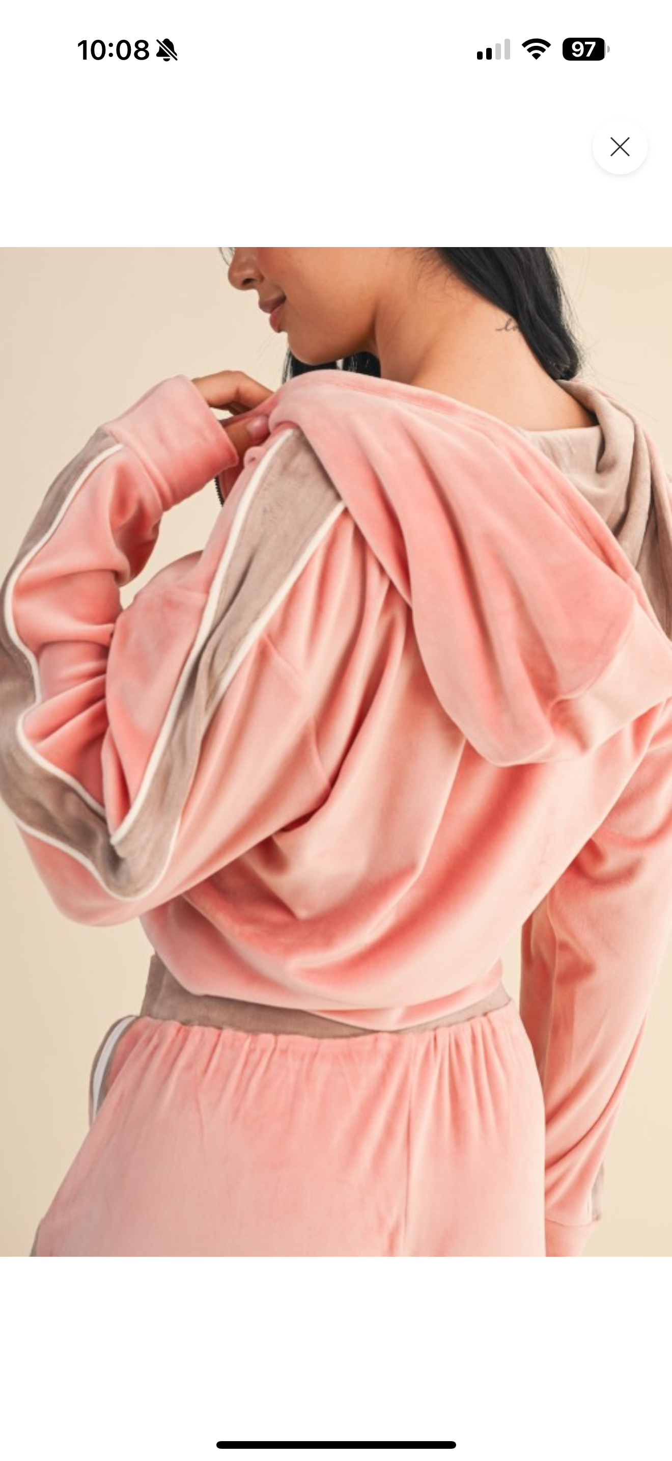 Pink & Taupe Velour Track Suit PREORDER