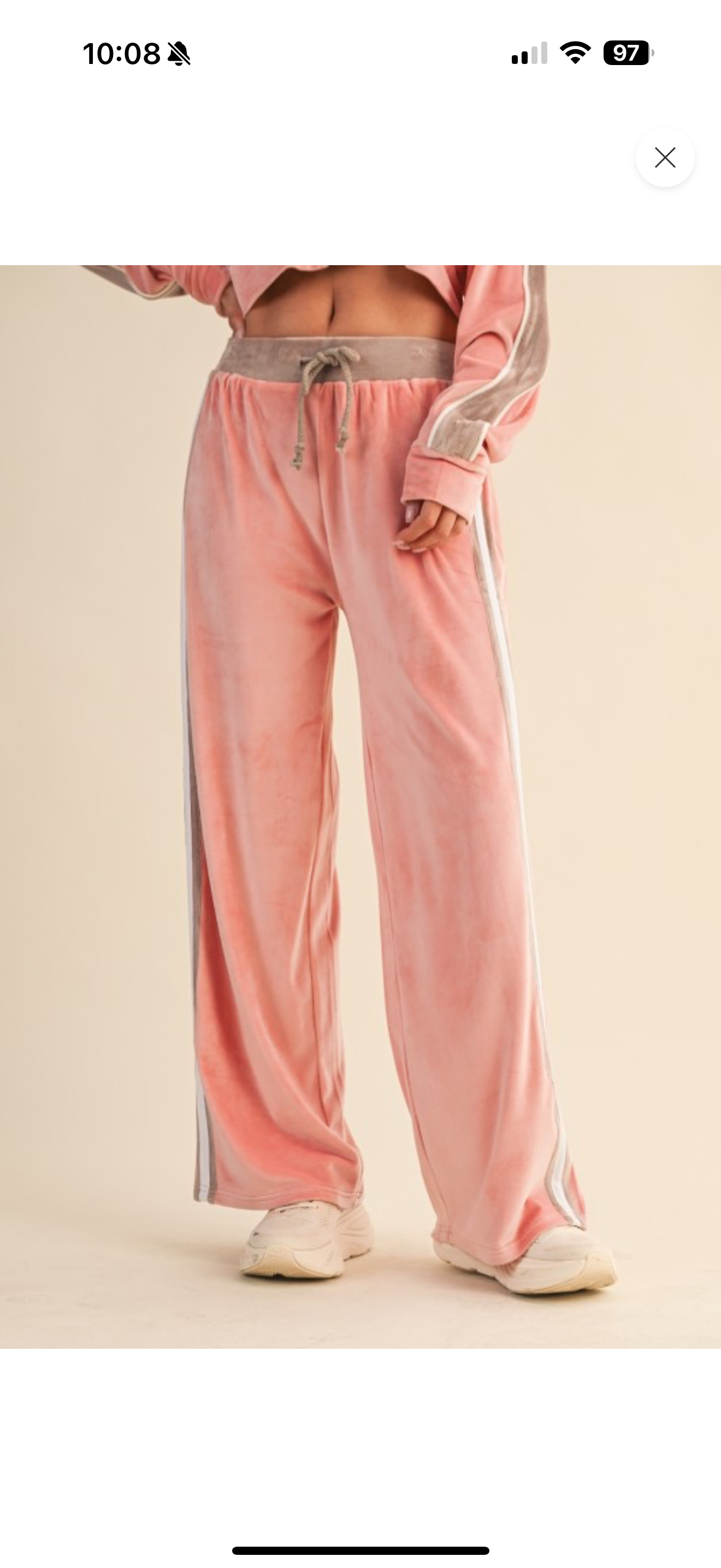 Pink & Taupe Velour Track Suit PREORDER