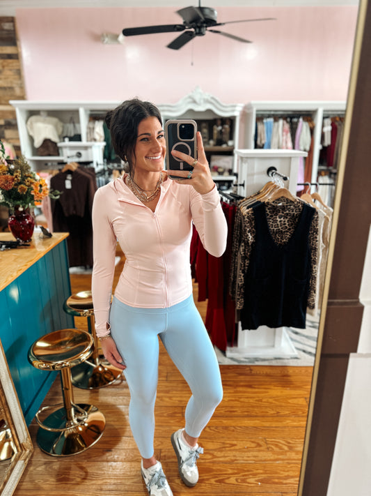 Pink Performance Zip Up