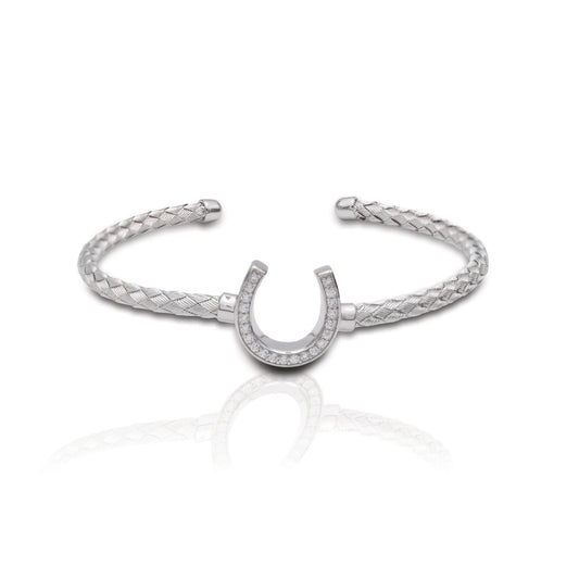 Italian Weave Horseshoe Bracelet