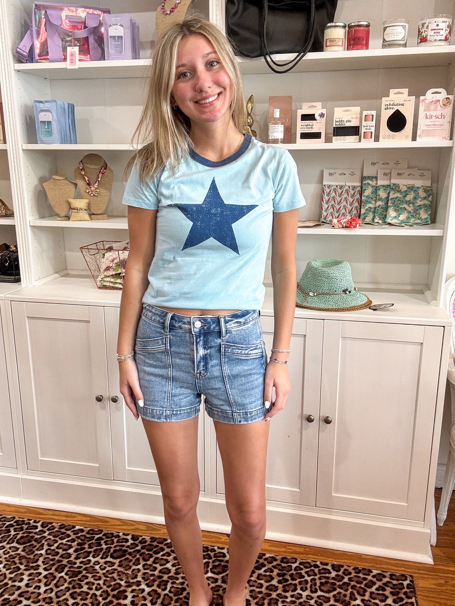 Blue Star Fitted Tee