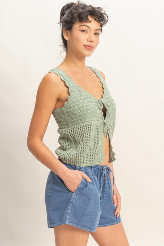 Sage Crochet Top