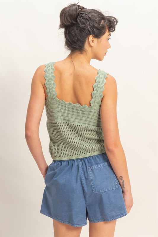 Sage Crochet Top